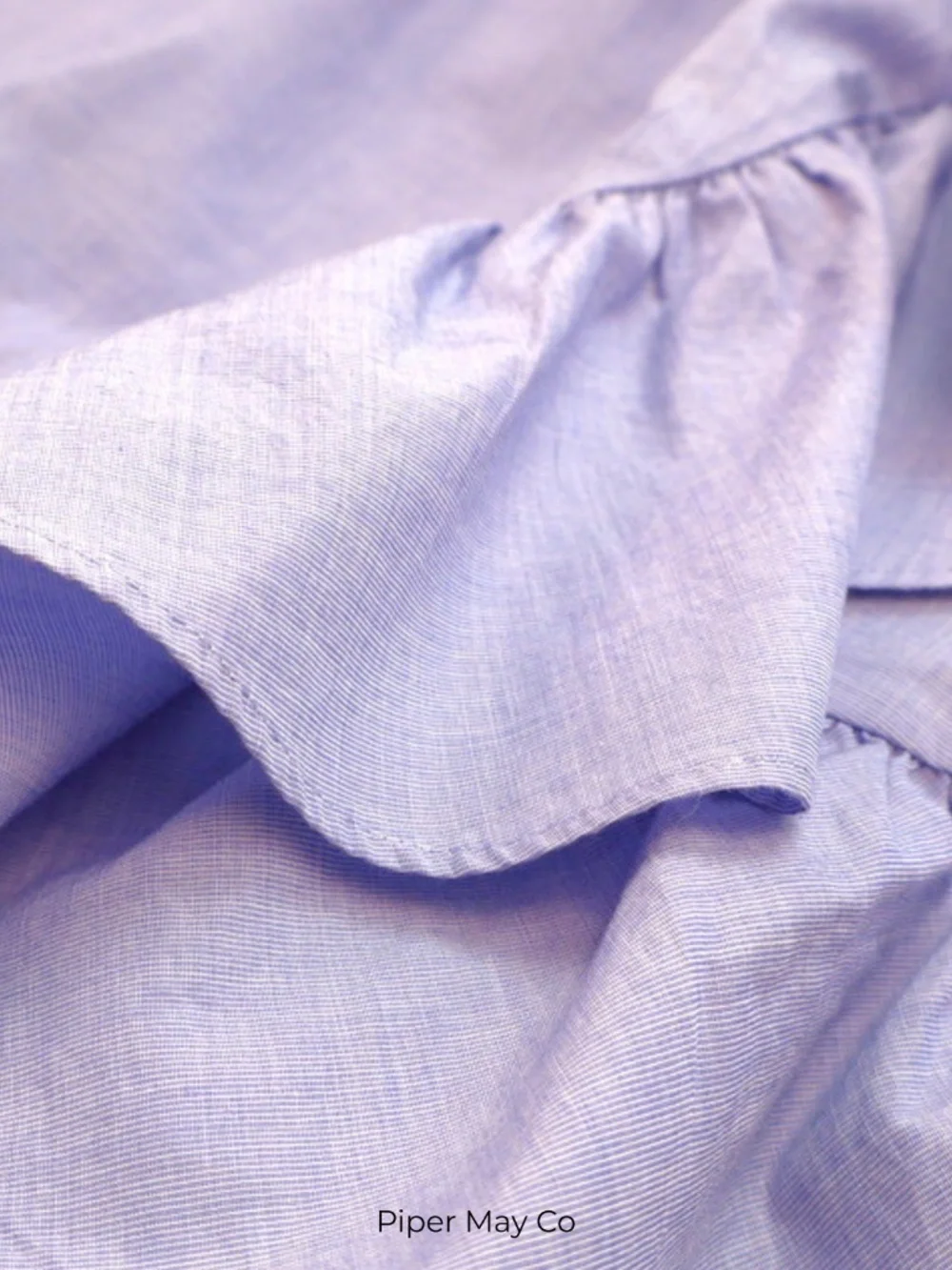 Kate Spade Blue Ruffle Skirt Size 00 Periwinkle Cotton Mini